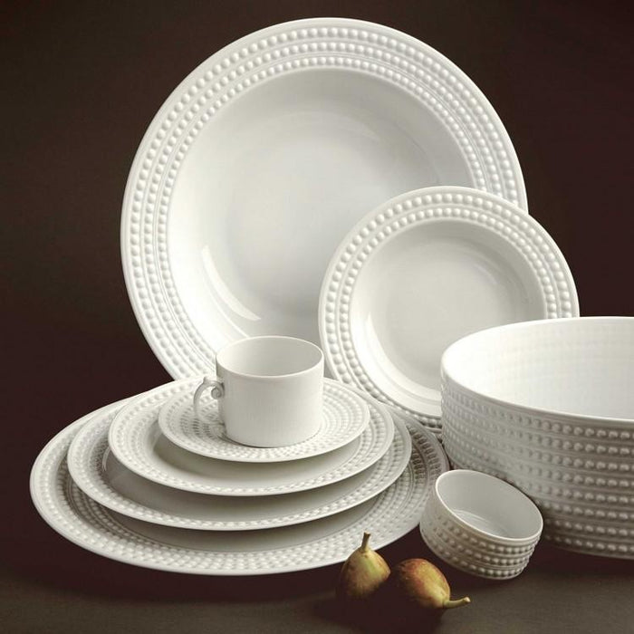 Lobjet Perlee White Porcelain Dessert Plate