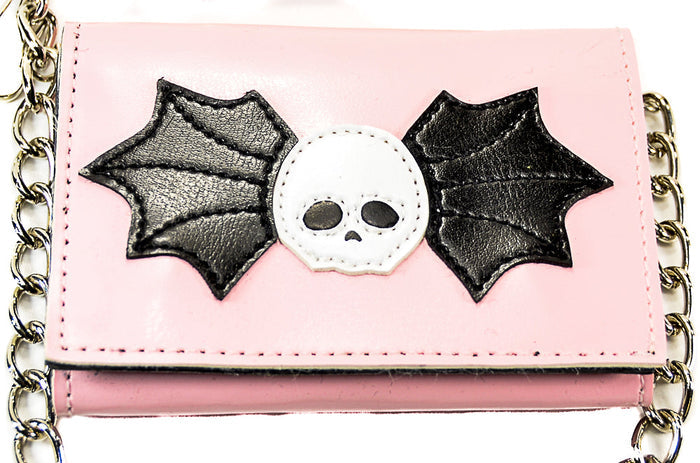 PINK SKULL WINGS WALLET