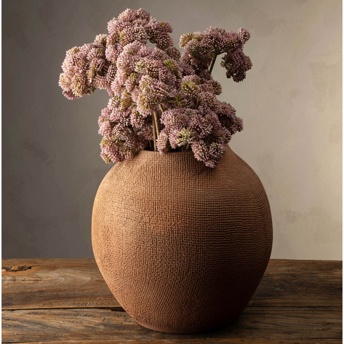 Pom Pom Floral Spray Mauve