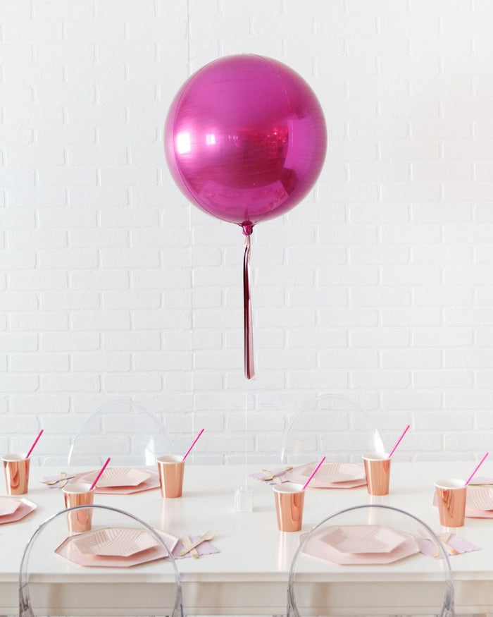 Pretty in Pink - 16in Foil Balloon Centerpiece with Skirt