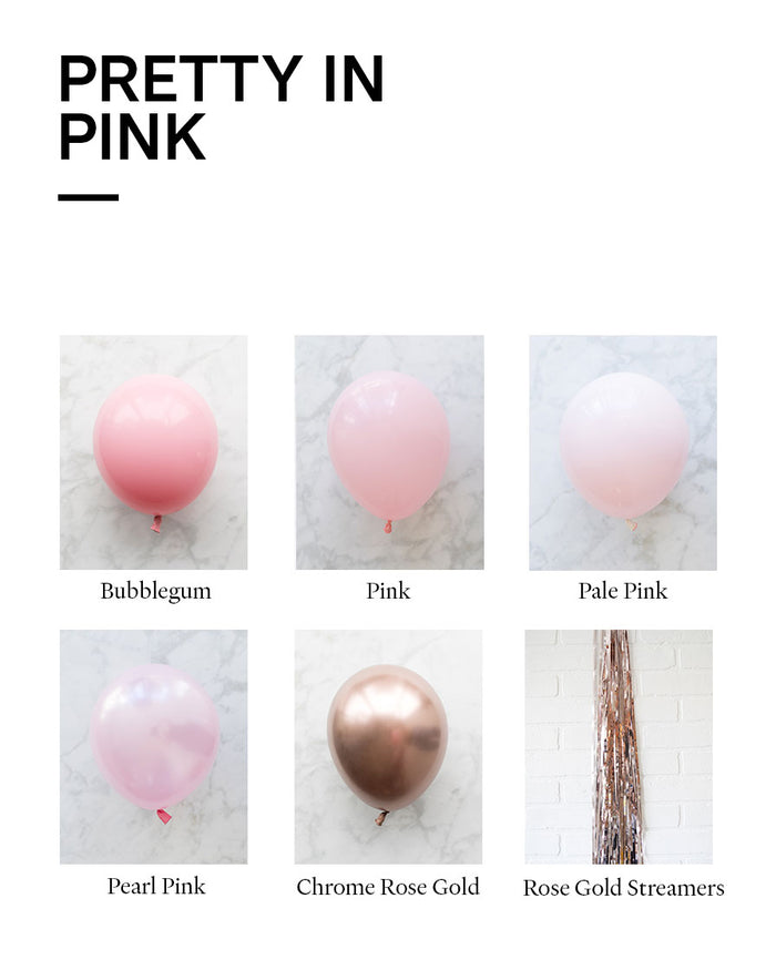 Pretty in Pink - Ceiling & Floor Balloon Set