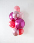 Pretty in Pink - Orb and 11in Balloons - bouquet of 10