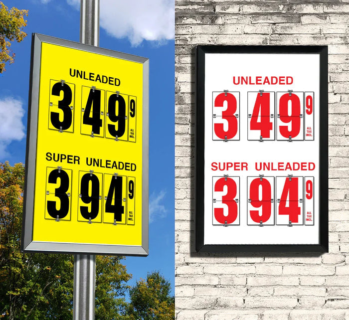 Price Flip Sign Insert - 2 Product - Poll or Wall Mount - UnitedSign