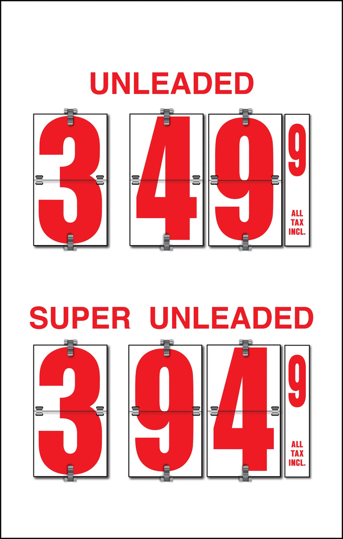 Price Flip Sign Insert - 2 Product - Poll or Wall Mount - UnitedSign