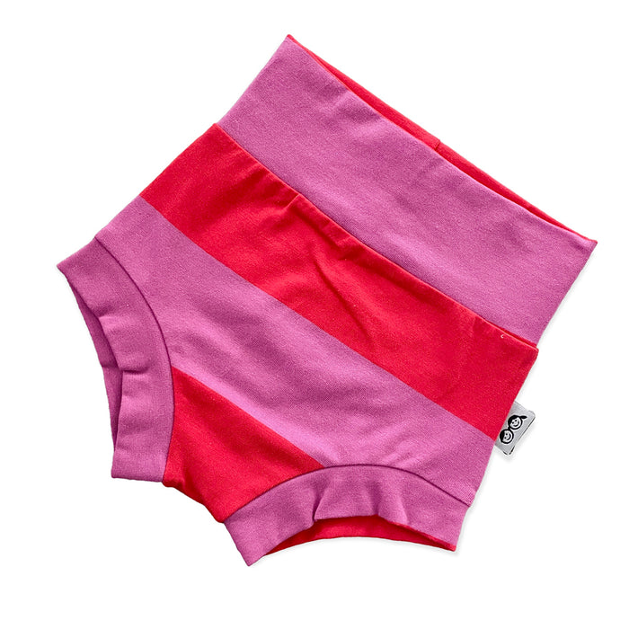 Purple and Red Stripes Bummies