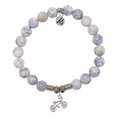 Purple Turquoise Gemstone Bracelet with Just Cruise Sterling Silver Charm