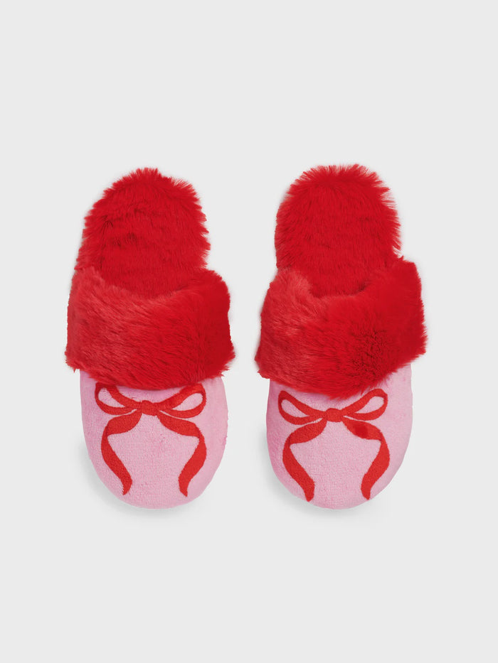 Red Bow Slippers