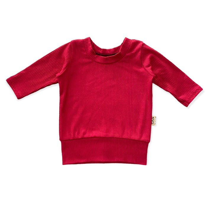 Red Ribbed Lounge Set