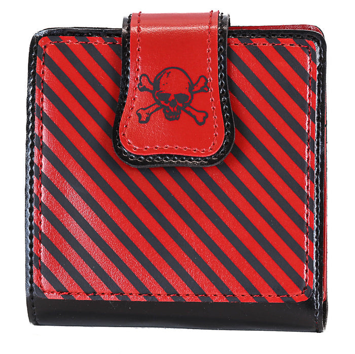 RED SKULL STRIPE WALLET