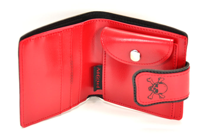 RED SKULL STRIPE WALLET