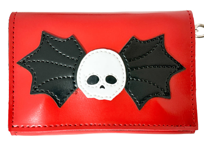 RED SKULL WINGS WALLET