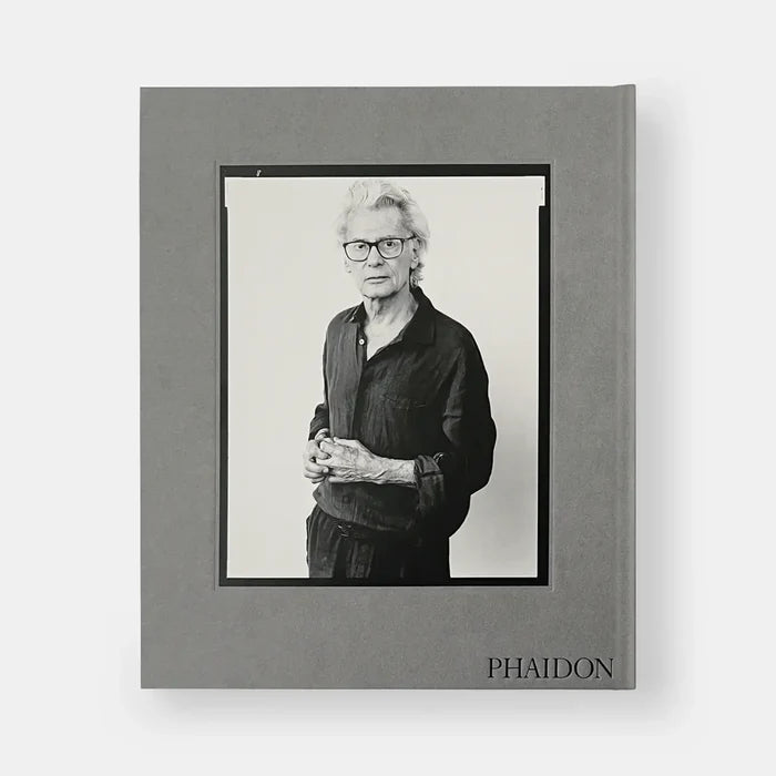 Hardcover photo book with gray cover, framed black-and-white portrait, PHAIDON logo