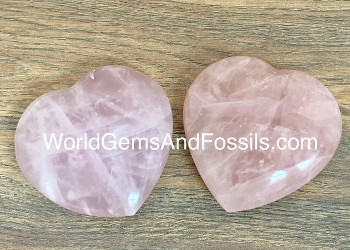 Rose Quartz Hearts 3.25"-3.4"