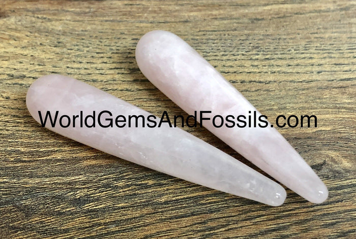Rose Quartz Tapered Round End Wand