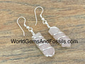 Rose Quartz Wrapped Earrings