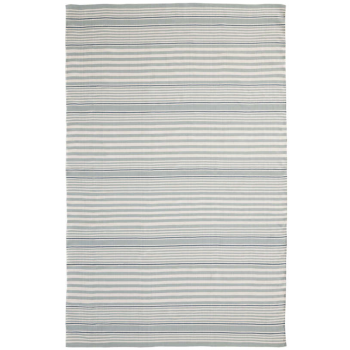 Rugby Stripe Indoor/Outdoor Rug Light Blue