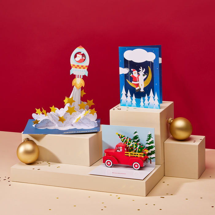 Santa’s Buddy Holiday Pop-Up Cards - Set of 8
