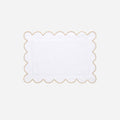 Scalloped Nude & White Placemat - Set of 4