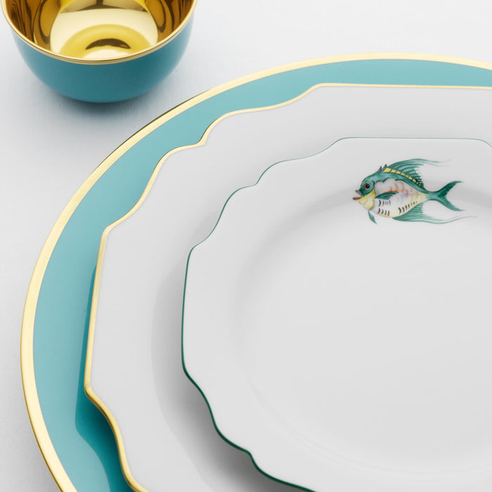 Augarten Wien 1718 | Schubert Turquoise Champagne Bowl - BONADEA