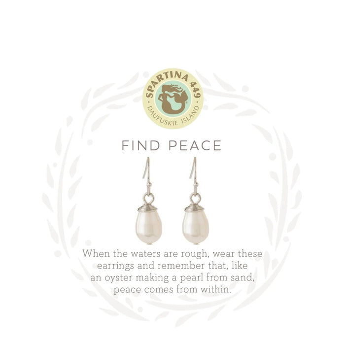 Sea La Vie "Find Peace" Drop Earrings