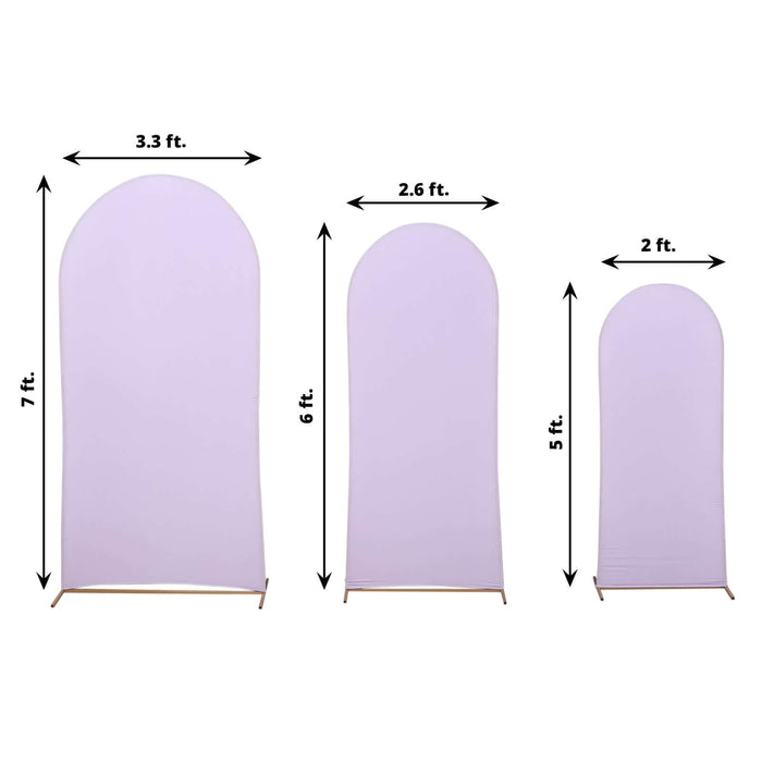 Purple fabric backdrop set in three sizes for photography or events