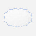 Set of Four Ice Blue Scallop Placemats
