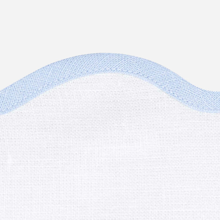 Set of Four Ice Blue Scallop Placemats