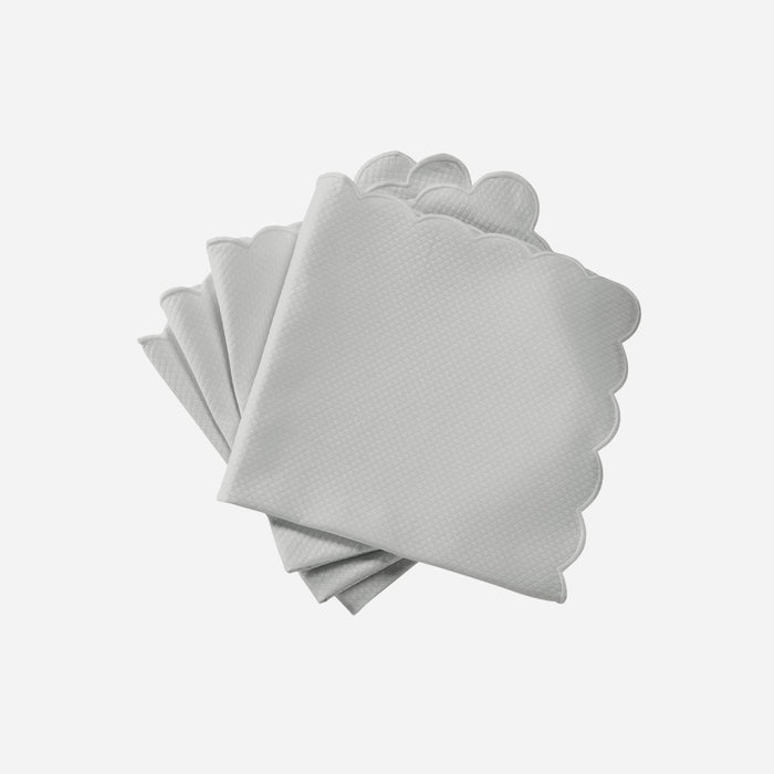 Set of Four Savannah Gardens Silver Napkins