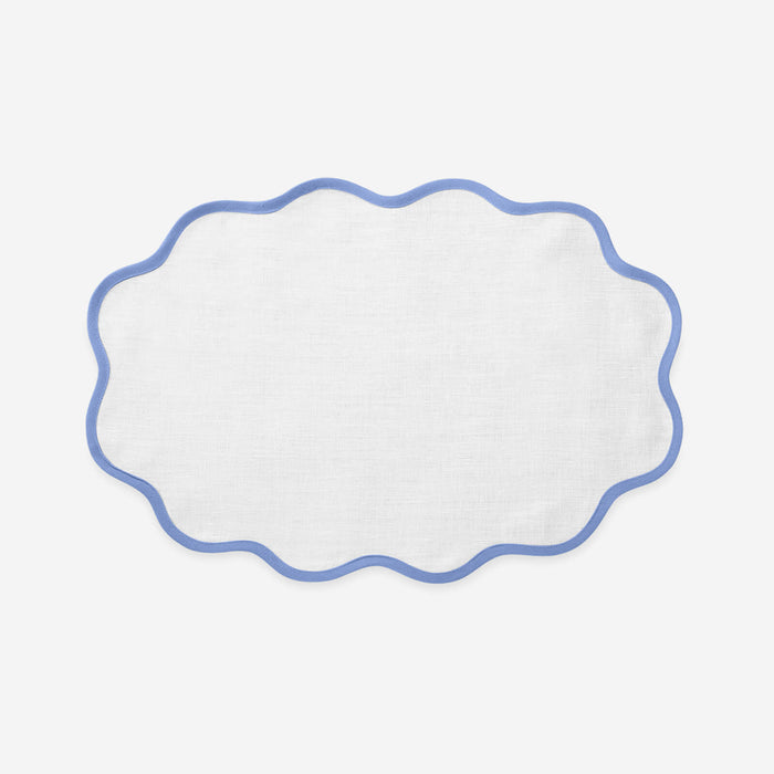 Matouk Set-of-Four Scallop Napkins - Sky Blue