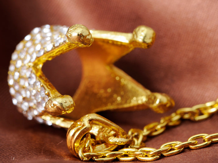 Shine Queen King Crown Pendant Necklace - ALILANG.COM