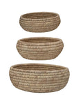 Small Round Grass & Date Leaf Basket