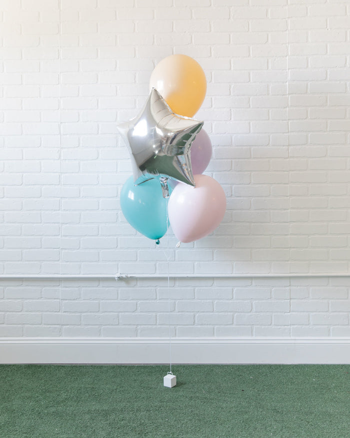 Soft Rainbow - Foil and 11in Balloons - bouquet of 3
