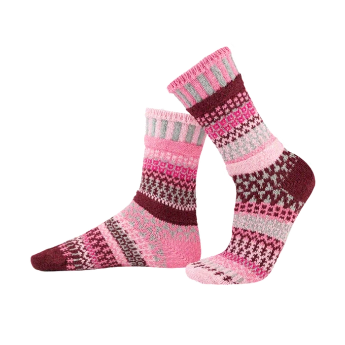Solmate Socks - Alpenrose Crew Socks - Small