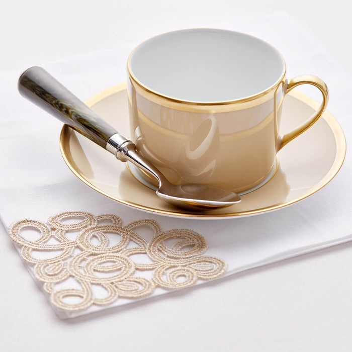 Legle Limoges Sous Le Soleil Sand Teacup & Saucer