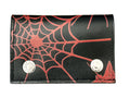 SPIDER-BLK/RD  GENUINE LEATHER WALLET