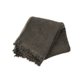 Stonewashed Waffle Throw in Dark Grey