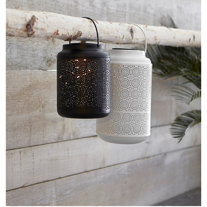 Sunburst Solar LED Lantern Black