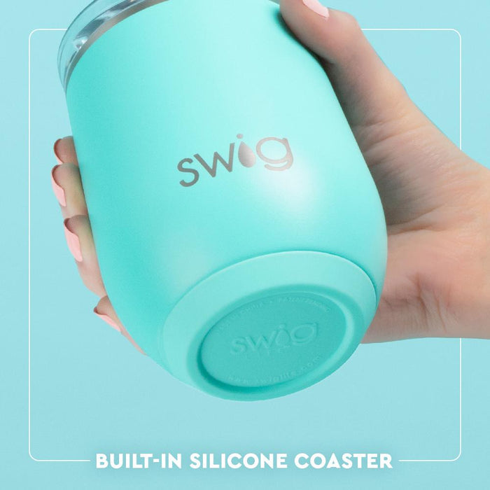 Swig - Stemless Wine Cup 12oz- Gingham Blue - Findlay Rowe Designs