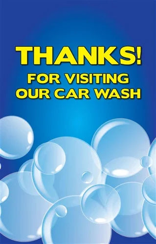 Thanks For Visiting Our Car Wash Sign Insert - 28" x 44" - UnitedSign