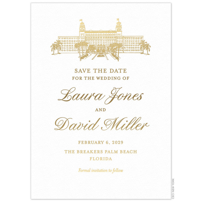 The Breakers Illustration Save the Date