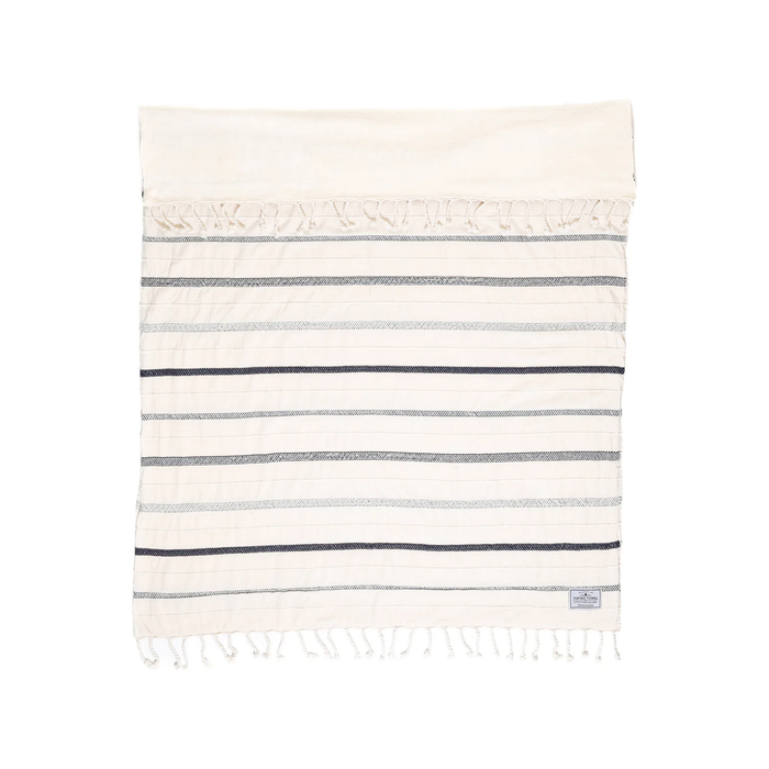 The Camden Throw - Navy Stripe