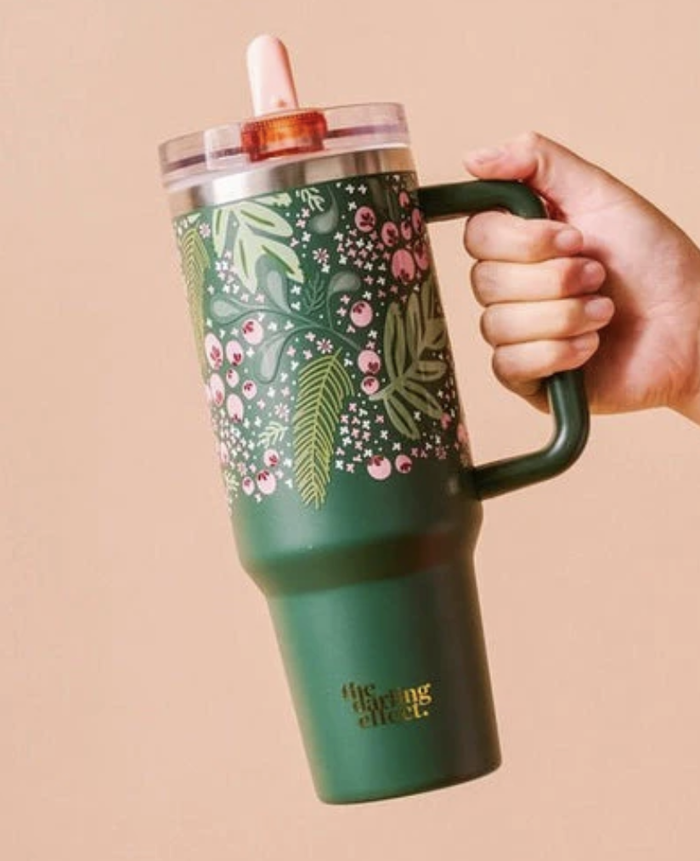 The Darling Effect 40oz Lifestyle Flip Tumbler-Jolly Spring