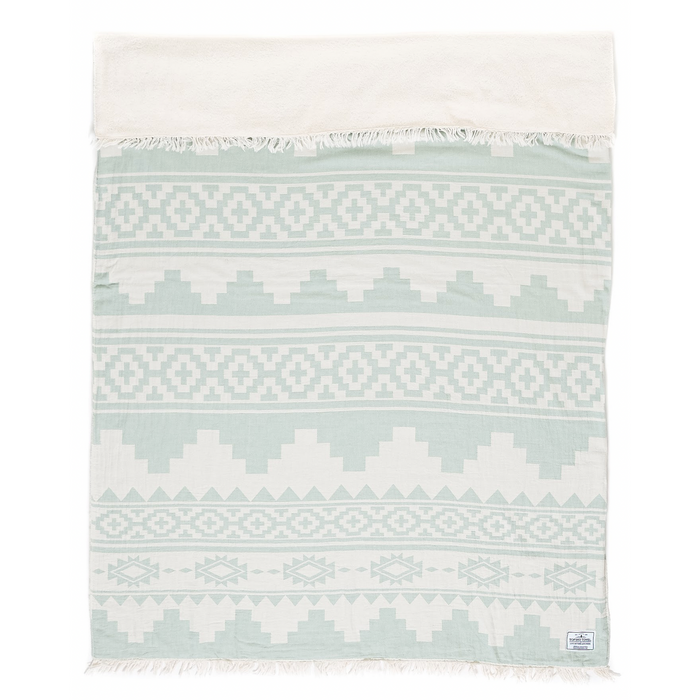 Tofino Towel Co - Beachcomber Fleece Lined Throw Sage