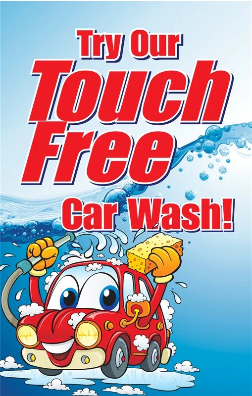 Touch Free Car Wash Sign Insert - 28"w x 44"h - UnitedSign