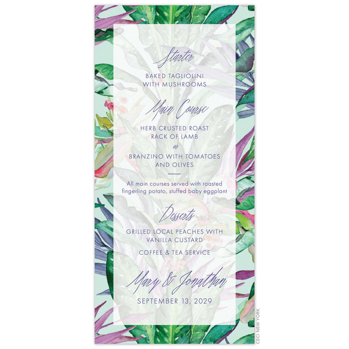 Tropical Fiji Frame Menu