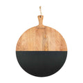 Two Toned Round Wooden Serving Board