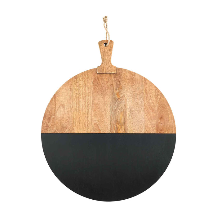 Two Toned Round Wooden Serving Board