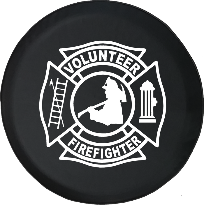 Volunteer Firefighter EMTOffroad Jeep RV Camper Spare Tire Cover S198 - TireCoverPro