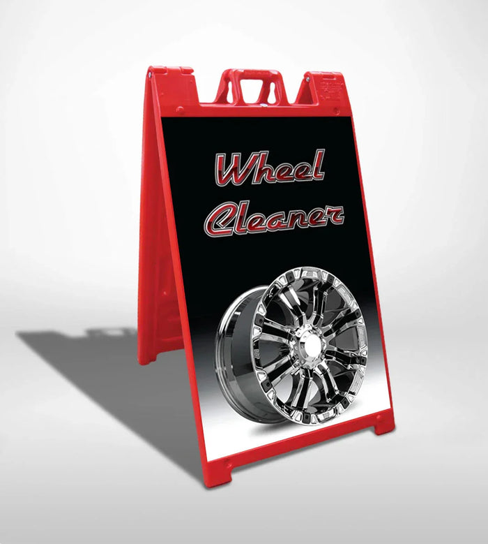 Wheel Cleaner Sign Insert - 24"w x 36"h - UnitedSign