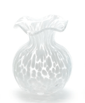 Two's Company White Ruffle Vase